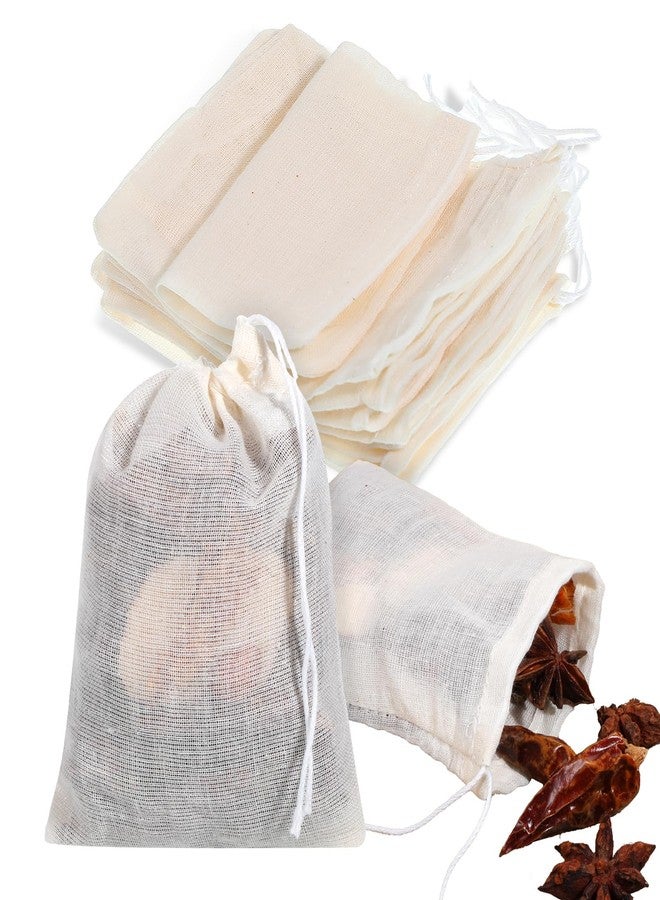 Zelphvt 10 Pcs Tea Filter Bags, Spice Bag Reusable Cheesecloth Bag Muslin Bags With Drawstring for Cold Brew Coffee Straining Soup - Image 1