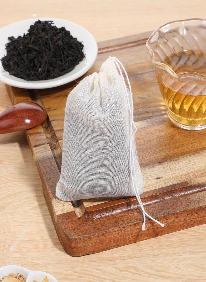 Zelphvt 10 Pcs Tea Filter Bags, Spice Bag Reusable Cheesecloth Bag Muslin Bags With Drawstring for Cold Brew Coffee Straining Soup - Image 5