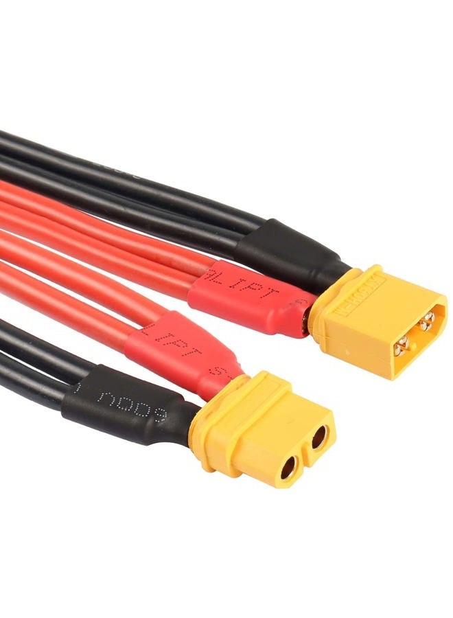XMSJSIY XT60 Y Splitter Male to 2 Female Adapter Parallel Battery Connector Extension Cable Wire Cord 12AWG for Multirotors RC LiPo Battery (1 Male to 2 Female) - Image 5