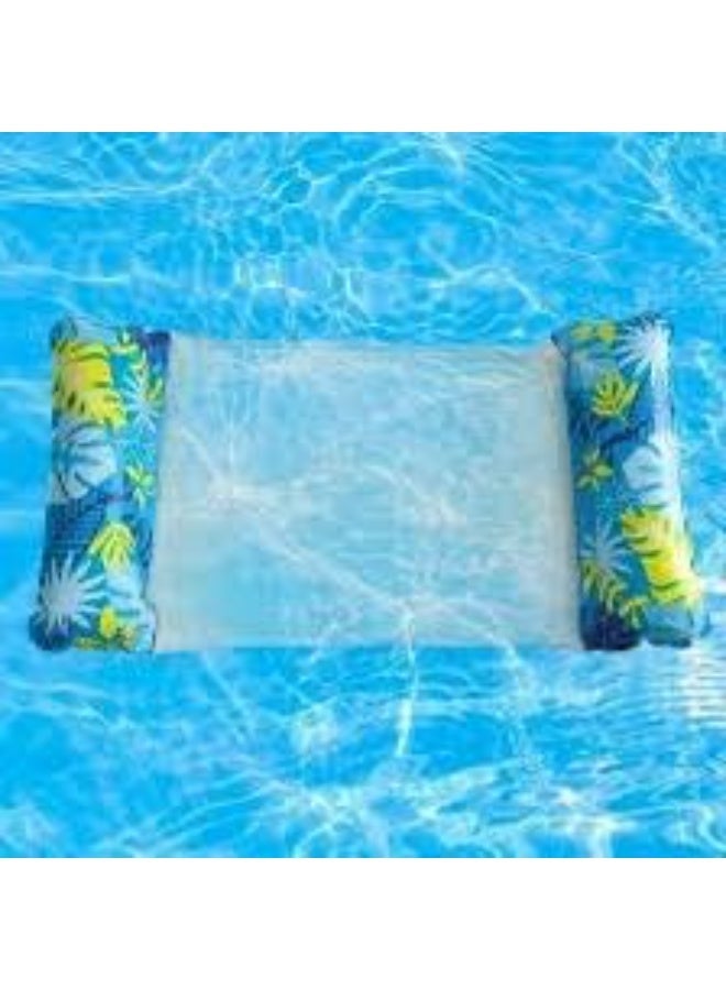 4-in-1 Inflatable Pool Hammock & Water Lounger (130x70 cm) – Heavy Duty Mesh Floating Chair & Saddle for Adults & Kids - Image 2