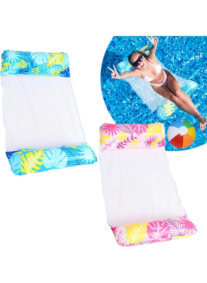 4-in-1 Inflatable Pool Hammock & Water Lounger (130x70 cm) – Heavy Duty Mesh Floating Chair & Saddle for Adults & Kids - Image 3