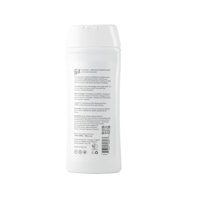 Prell Flaxseed + Keratin Color Safe Shampoo & Conditioner, Bounce & Shine for Curly Hair 13.5 fl.oz - Image 5