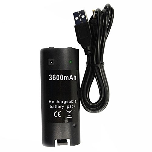OSTENT 3600mAh Rechargeable Battery Pack Charging Cable for Nintendo Wii Remote Controller Color Black - Image 4