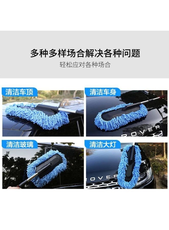 Cleaning, polishing, and dust removal brush for cars and surfaces.  Extendable stainless steel handle. - Image 2