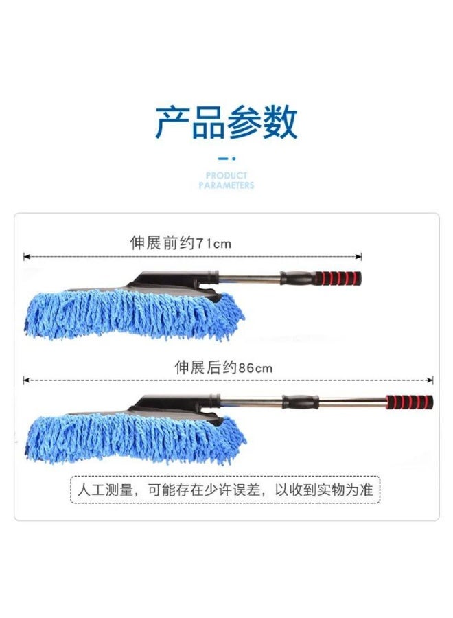 Cleaning, polishing, and dust removal brush for cars and surfaces.  Extendable stainless steel handle. - Image 1