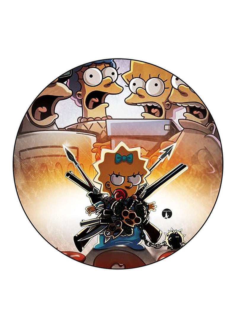 RKN The Simpsons Printed Fridge Magnet Round  Multicolour - Image 2