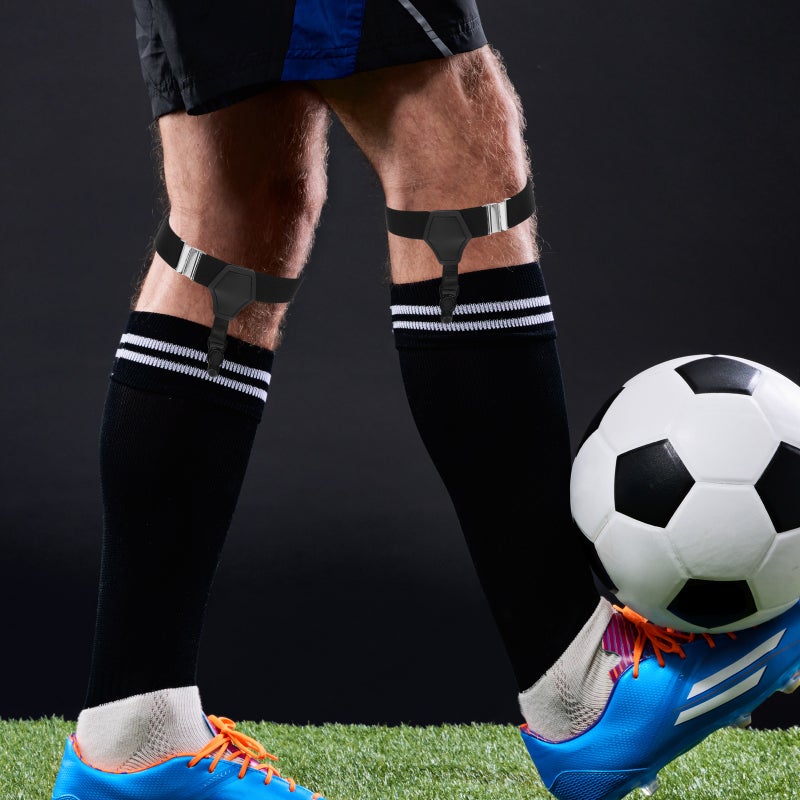 2pcs Sock Garters With Anti- Clips Comfortable Sock Holders For Ice Hockey And Skating Universal Sock Fasteners For Men - Image 1