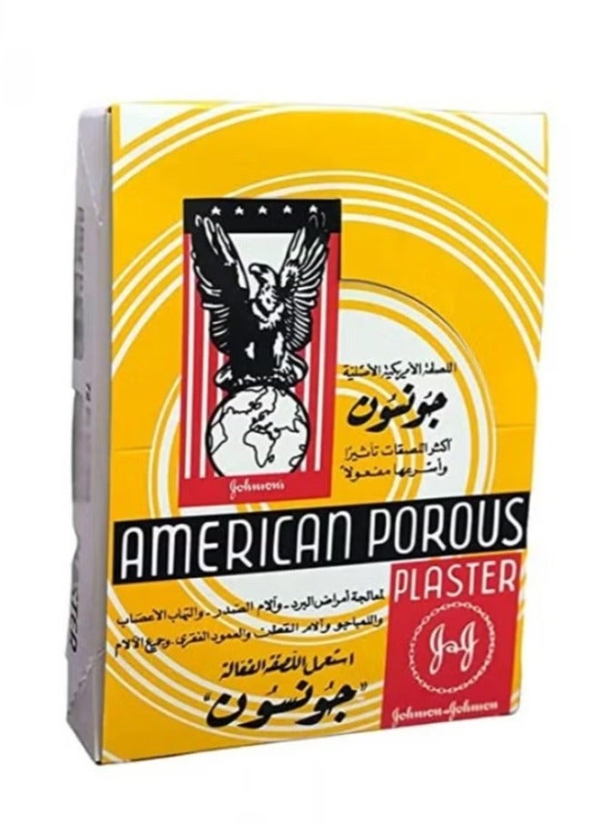Johnson & Johnson American Porous Adhesive Plaster For Pain Relief Pain Relieving Patch for Back Pain Joint And Muscle 72 sheets - Image 1