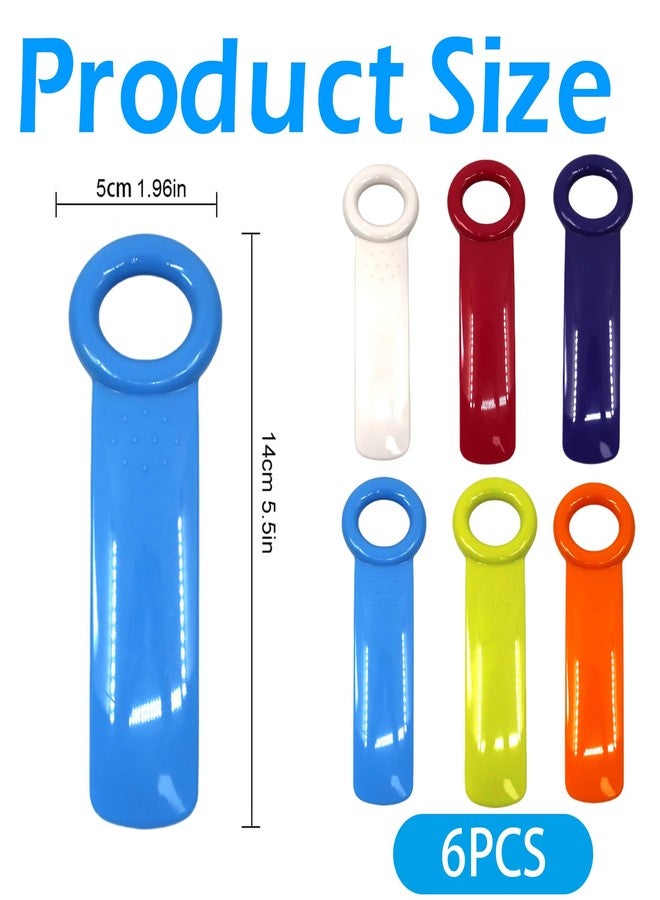 XINJIDUO 6 Pcs Jar Key Opener for Weak Hands, Elderly & Children - Plastic Jar Lid Opener with Easy Grip, Hand Held, 5.5", Colorful Design - Image 4