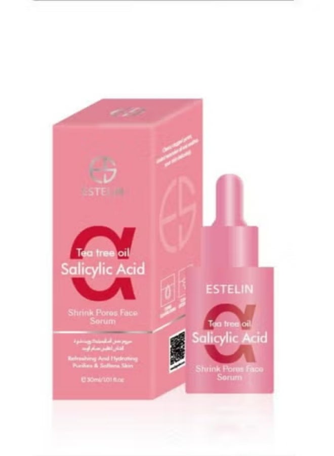 إستيلين سيروم حمض الساليسيليك وزيت شجرة الشاي لتقليص مسام الوجه 30 مل