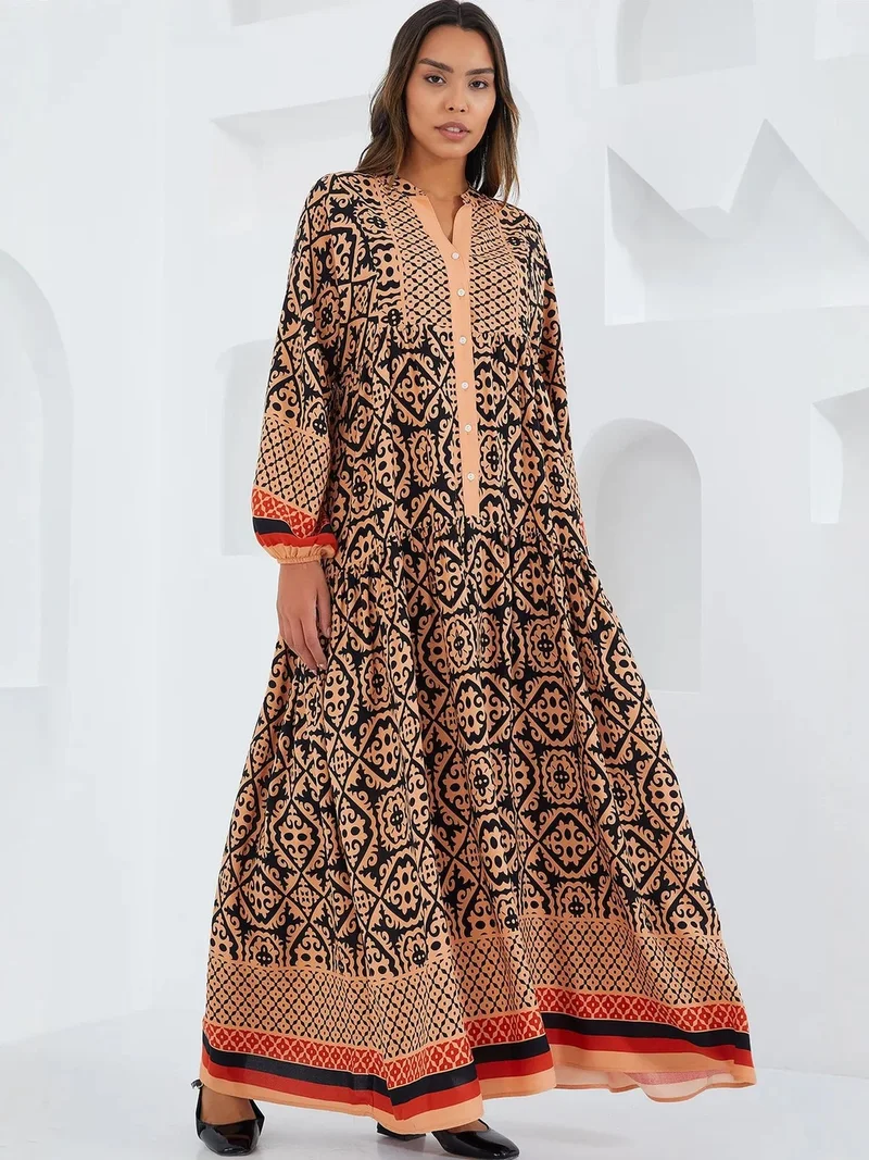 بيغ دارت BDART Printed V-Neck Maxi Dress