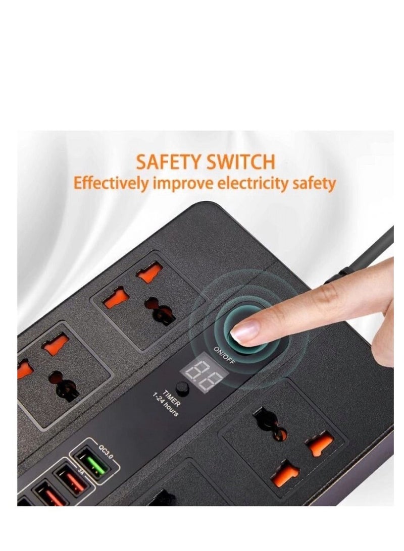 ريبنيو مقبس طاقة BKL-11 مقبس طاقة 6 مقابس 5 منافذ USB 1 دينار بحريني 2 متر 3000 واط مقبس طاقة BKL-11 - Image 5