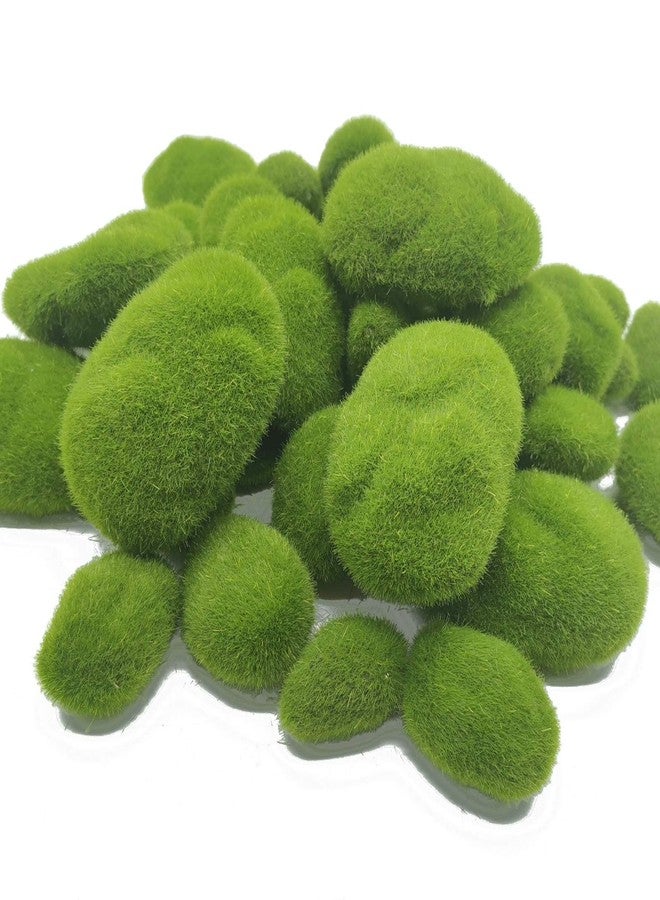 TIHOOD 40PCS Artificial Moss Rocks (4 Sizes), Green Moss Decor for Floral Arrangements, Fairy Gardens and Crafting - Image 4