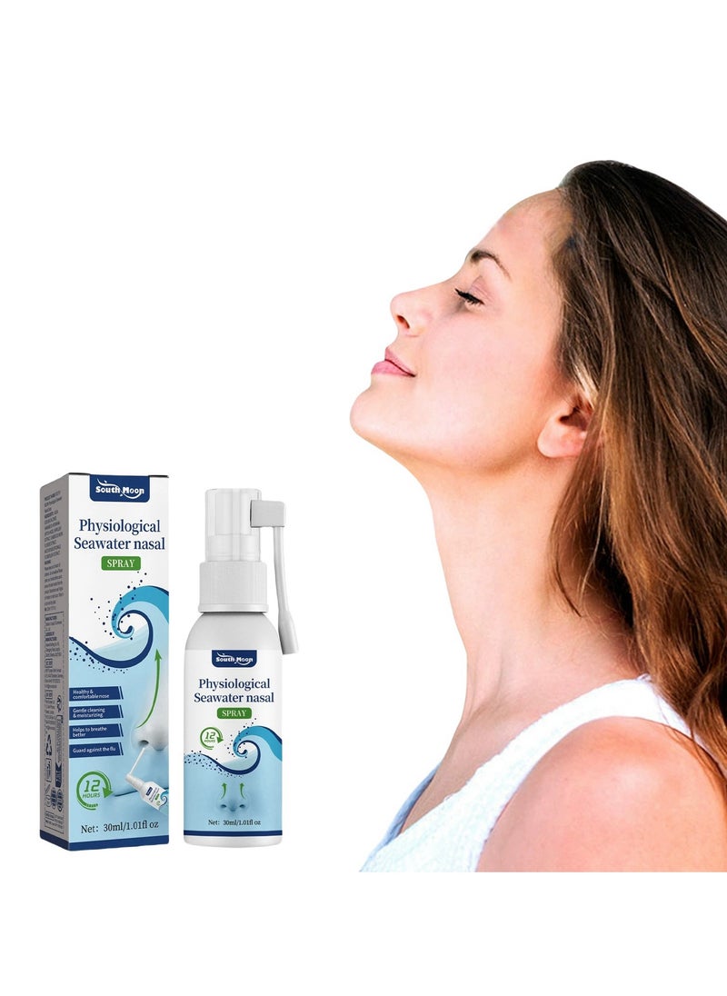 SOUTH MOON Physiological Seawater Nasal Spray Gentle nasal cleansing spray for nasal congestion and itchy nose  - Image 1