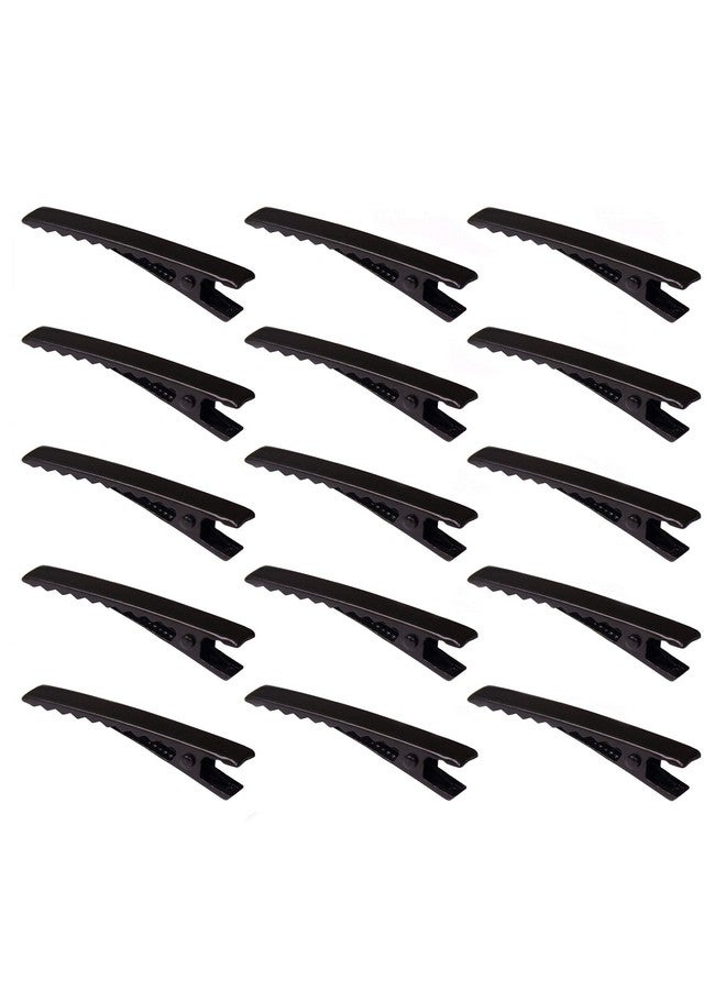 YAKA 50 Pack 1-3/4 Inch(45 mm) Black Alligator Hair Clip Flat Top with Teeth for Arts & Crafts Projects,Teeth Single Prong Metal Clips Hairbow Accessory,Hair Care,Woman - Image 1