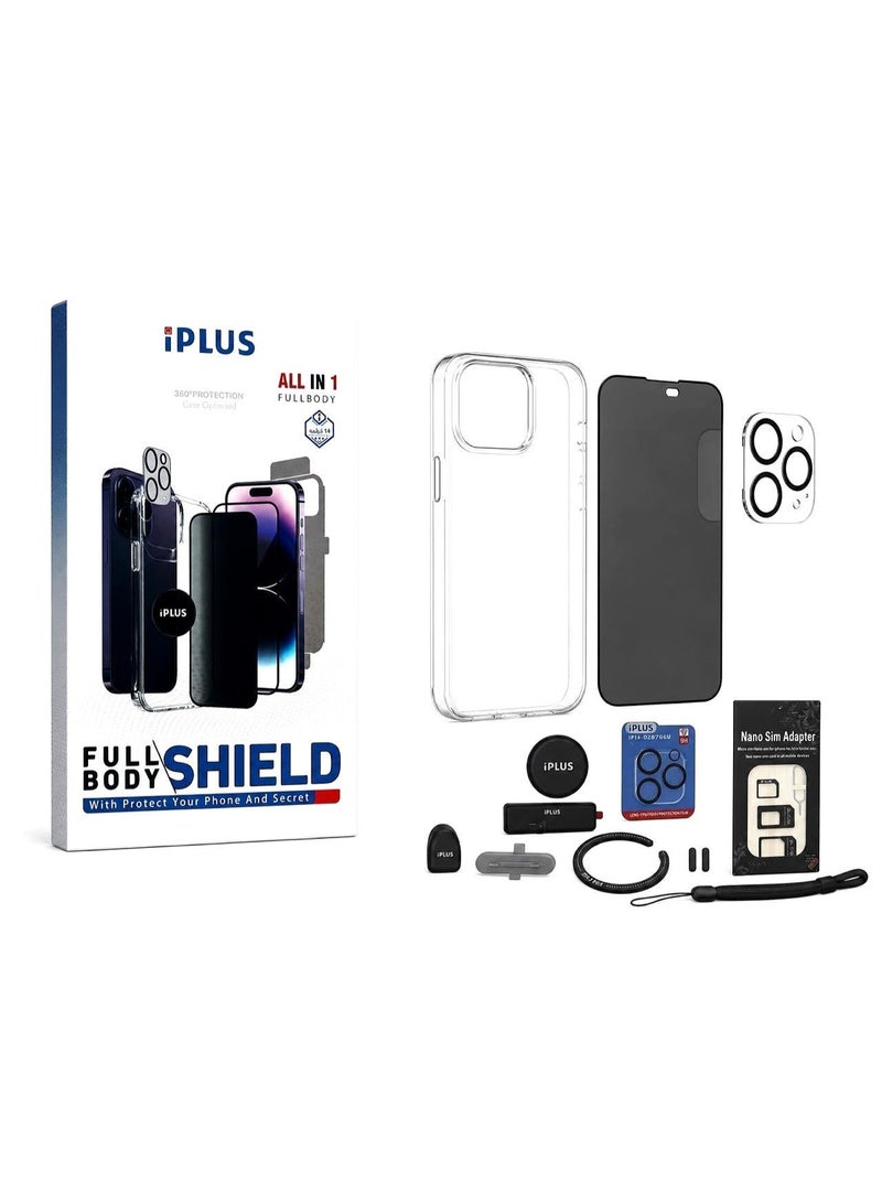 iplus 14-in-1 Ultimate Protection Kit for iPhone 17 Pro – 360° Full Body Shield | Shockproof & Anti-Scratch | Privacy & Camera Protection | MagSafe Compatible + Mobile Gaming Accessories - Image 1