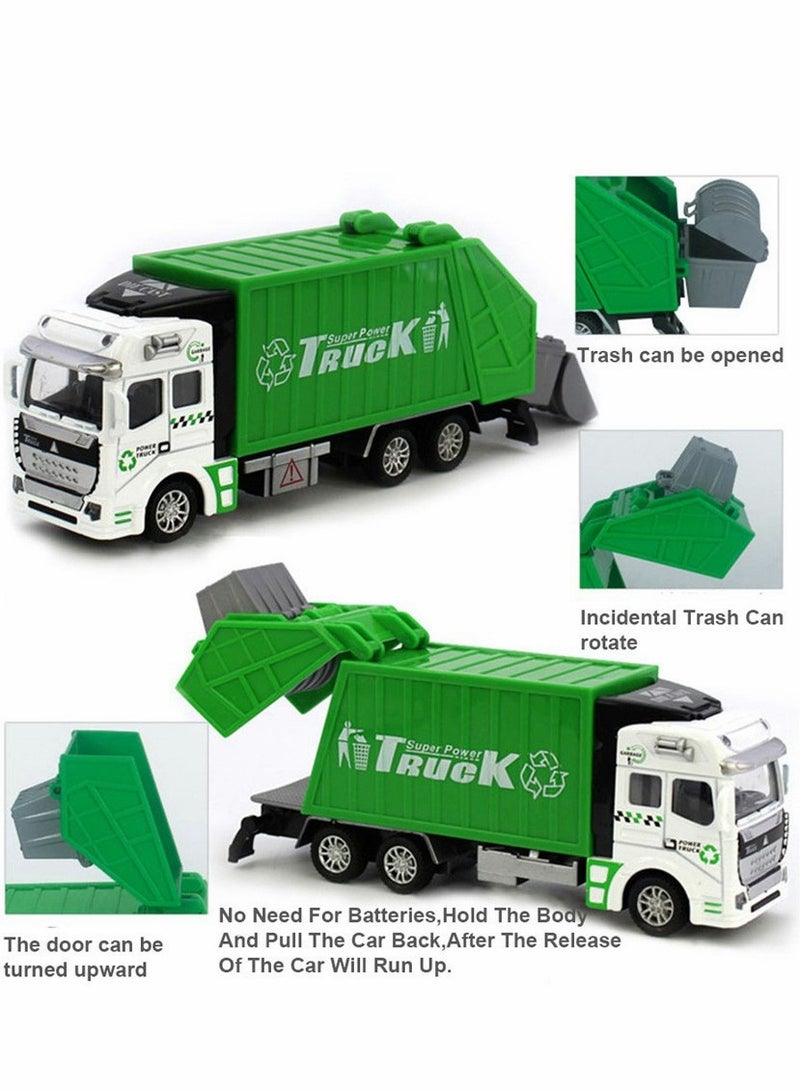 Garbage Truck Model, 1/42 Scale Rubbish Vehicle Toy for Kids Gift - Image 3