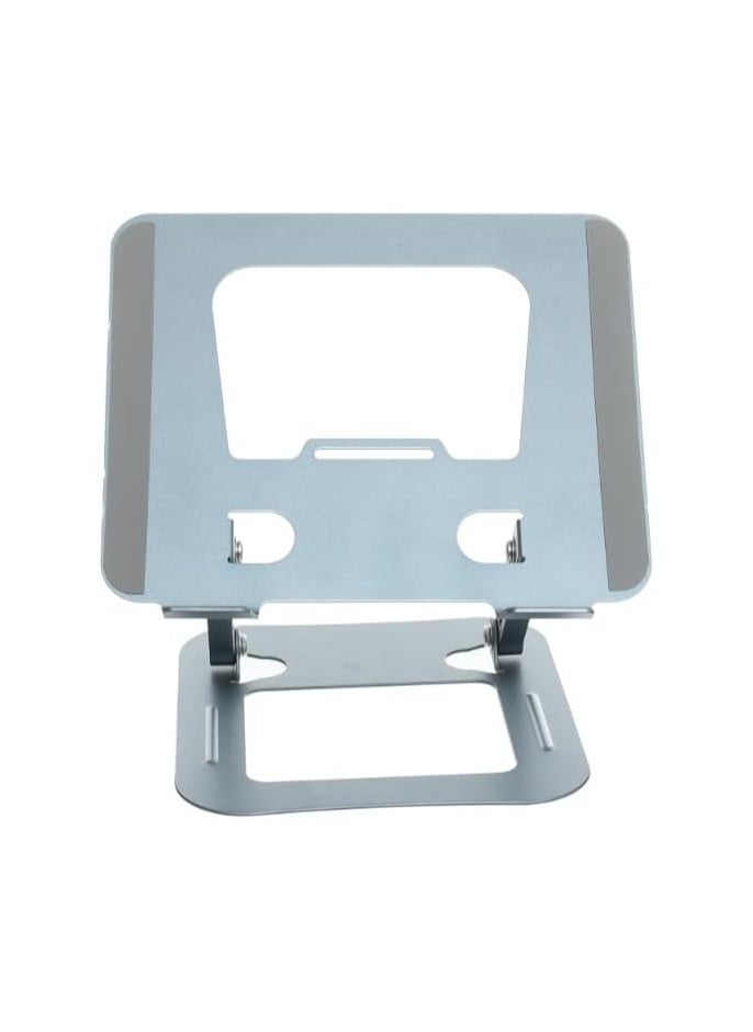 Generic Metal Folding Laptop Stand V5.1 With Efficient Heat Dissipation, Free Lifting And 360 Swivel Compatible With Various Of Laptops - Dark Grey  - Image 1