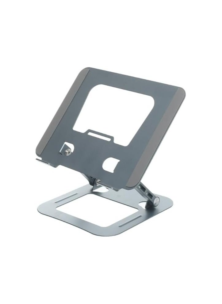 Generic Metal Folding Laptop Stand V5.1 With Efficient Heat Dissipation, Free Lifting And 360 Swivel Compatible With Various Of Laptops - Dark Grey  - Image 3