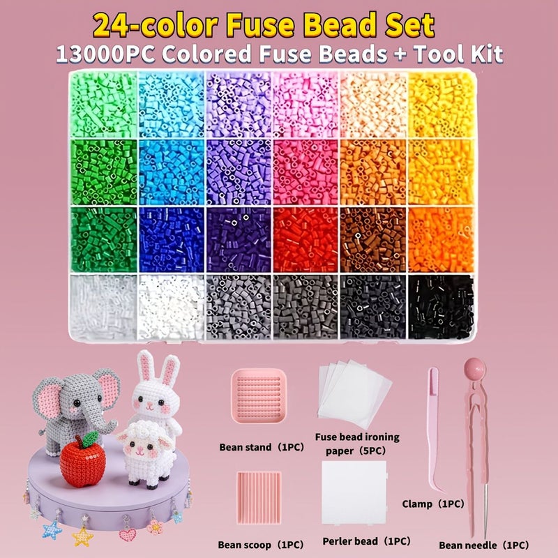 Fuse Bead Set Color No 2 for DIY Pixel Art Home Decoration Holiday Gifts - Image 1