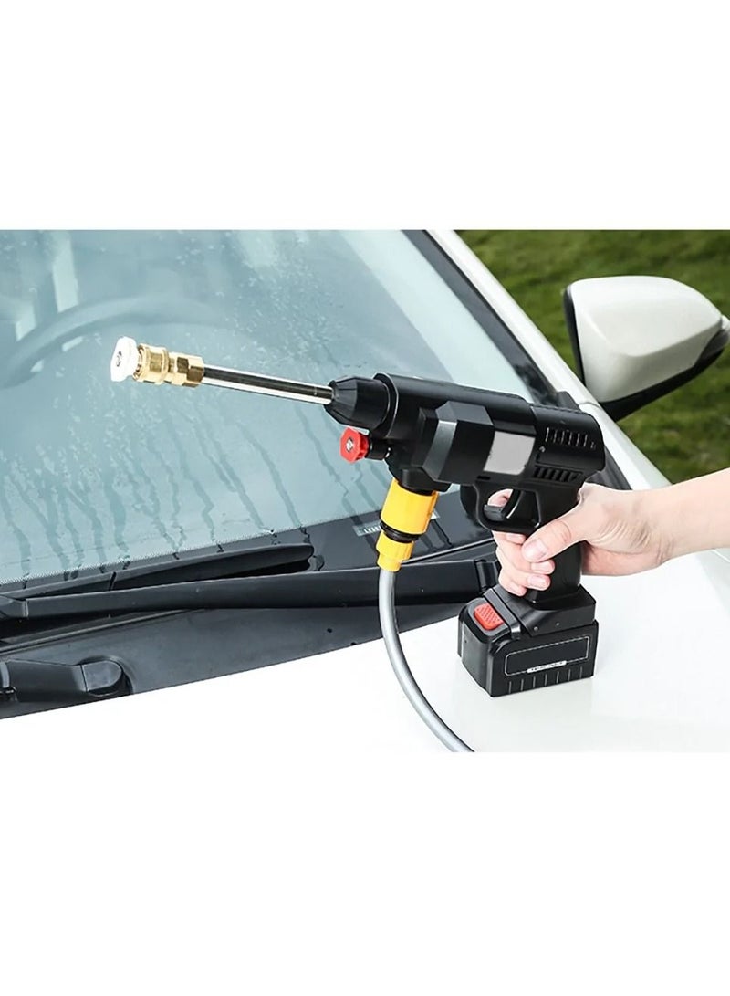 48V Cordless Portable Washer Electric High Pressure Cleaner Machine 200W 30Bar Lithium Handheld Car Cleaning Device With Foam Generator Nozzle Water Pump  - Image 4