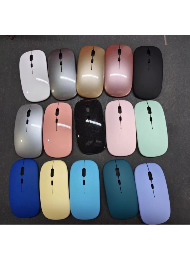 Generic Wireless Optical Mouse 1600dpi High Resolution Usb Interface For Laptop Desktop Computer-Color:Luminous Version 2.4g + Bluetooth Dual-mode Frosted White  - Image 3