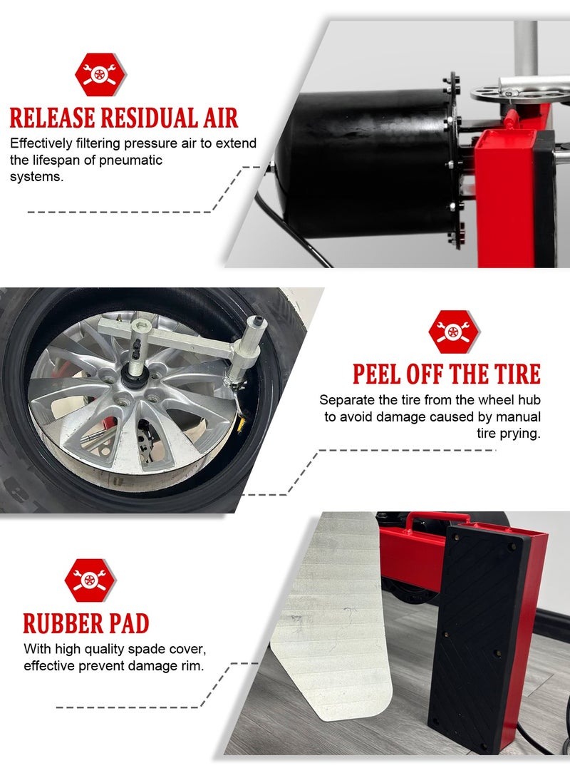 Generic Portable Tire Changer Machine | No Electricity Air Bead Breaker | 2 Ton Torque for Road Rescue & Mobile Car Repair | Home Garage Use | Fast Tire Removal Tool  - Image 2