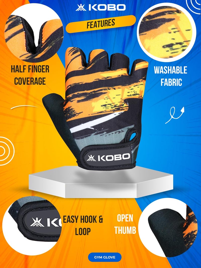 Kobo WTG-66 Weight Lifting Gym Gloves Hand Protector for Fitness Training - Image 4