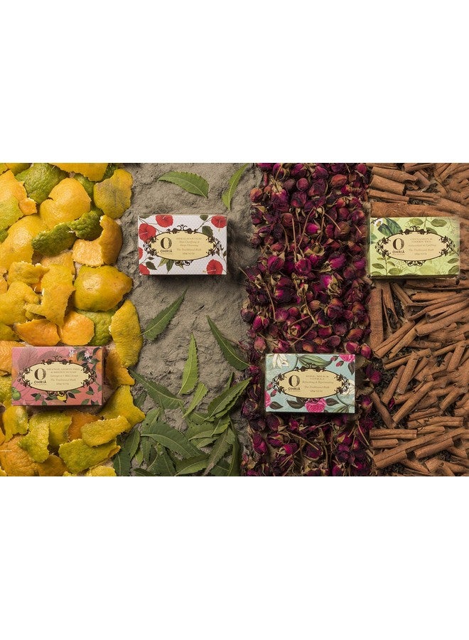 OHRIA Ayurveda Rose Milk & Vanilla Bathing Bar Refreshing & Rejuvenating 120G - Image 4