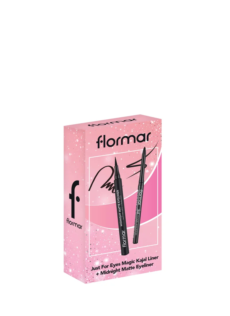 فلورمار Flormar JUST FOR EYES MAGIC KAJAL LINER  + MIDNIGHT MATTE EYELINER
