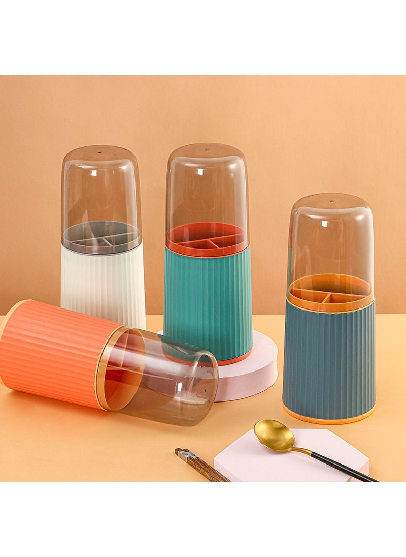 Arabest Detachable Kitchen Utensil Holder Drainage Cutlery Cage Blue 