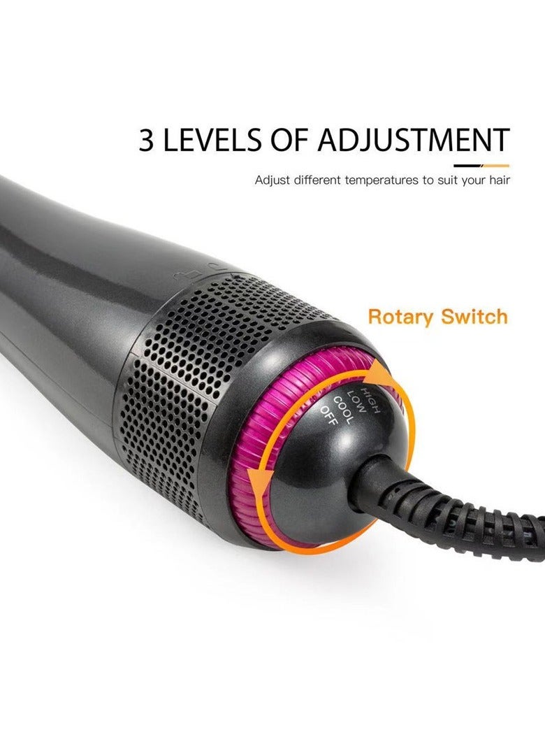 general 1200 Watt Hair Dryer Brush Ceramic Dryer And Styler 2 In 1 Professional Black/Beige - Image 3