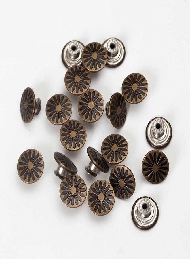 MASONEE 20 Set 17mm Replacement Jeans Buttons - Metal Snap Denim Buttons Kit with Rivets - Image 2