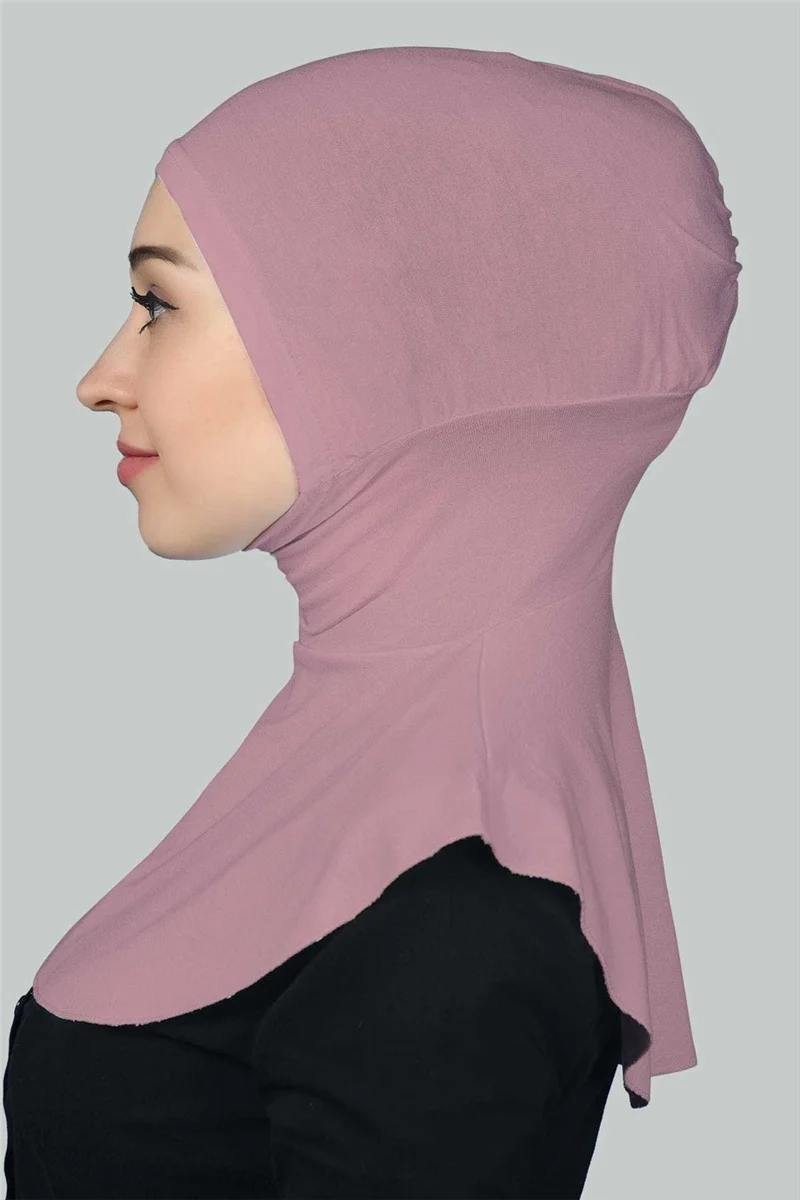 Altobeh Women's Hijab Practical Neck Collar Hijab - Sports Bonnet - Dark Pink