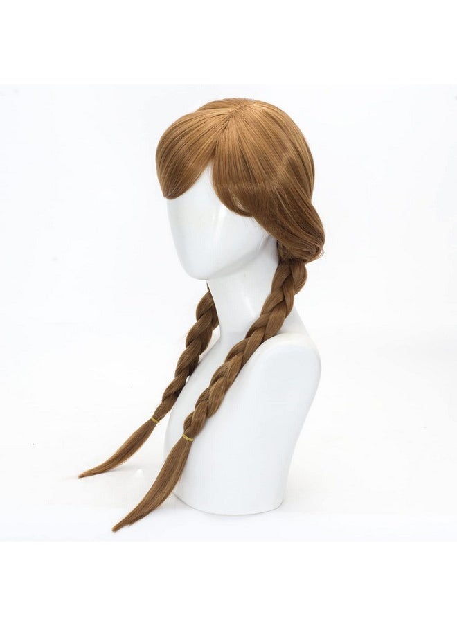 Probeauty Probeauty Long Brown Braided Wig for Women, Princess Costume Wig for Halloween Christmas Birthday Cosplay Party  - Image 5