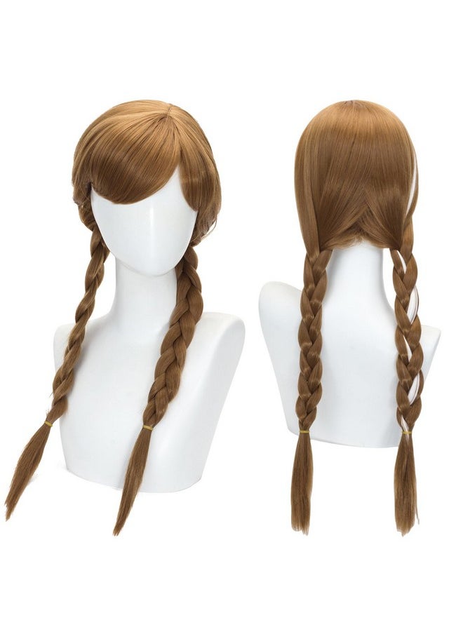 Probeauty Probeauty Long Brown Braided Wig for Women, Princess Costume Wig for Halloween Christmas Birthday Cosplay Party  - Image 1