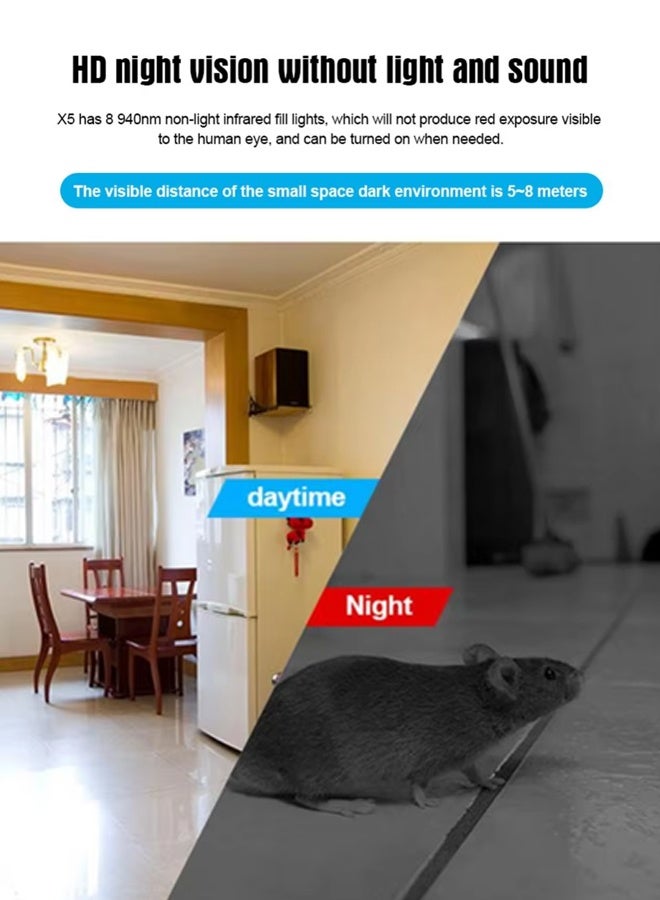 Generic Wireless Network Camera Mini WiFi Camera 1080P HD Home Night Vision Remote Monitoring Micro Baby Monitor Supports Video Playback Function  - Image 5