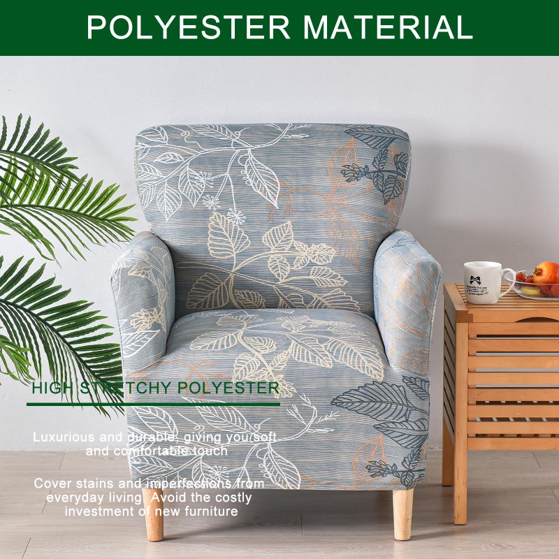 Crfatop Stretch Mid Century Modern Armchair Slipcover 1-Piece Accent Chair Covers With Arms Soft Chair Slipcovers For Living Room Armchair Furniture Protector Office Reception Reading Sofa A17 - Image 4