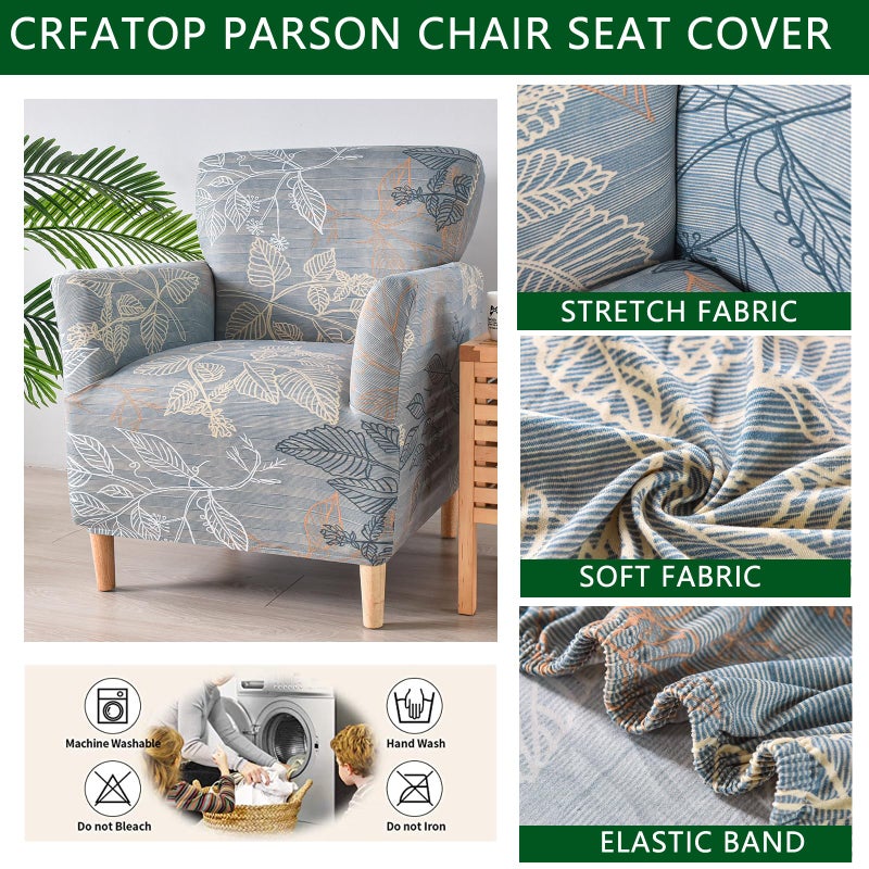 Crfatop Stretch Mid Century Modern Armchair Slipcover 1-Piece Accent Chair Covers With Arms Soft Chair Slipcovers For Living Room Armchair Furniture Protector Office Reception Reading Sofa A17 - Image 2