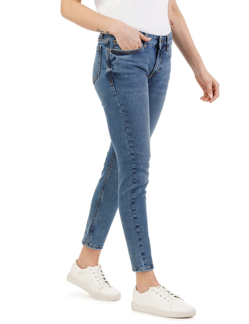 INKD Women's Contrast Stitch Stretchable Skinny Fit Jeans - Image 3