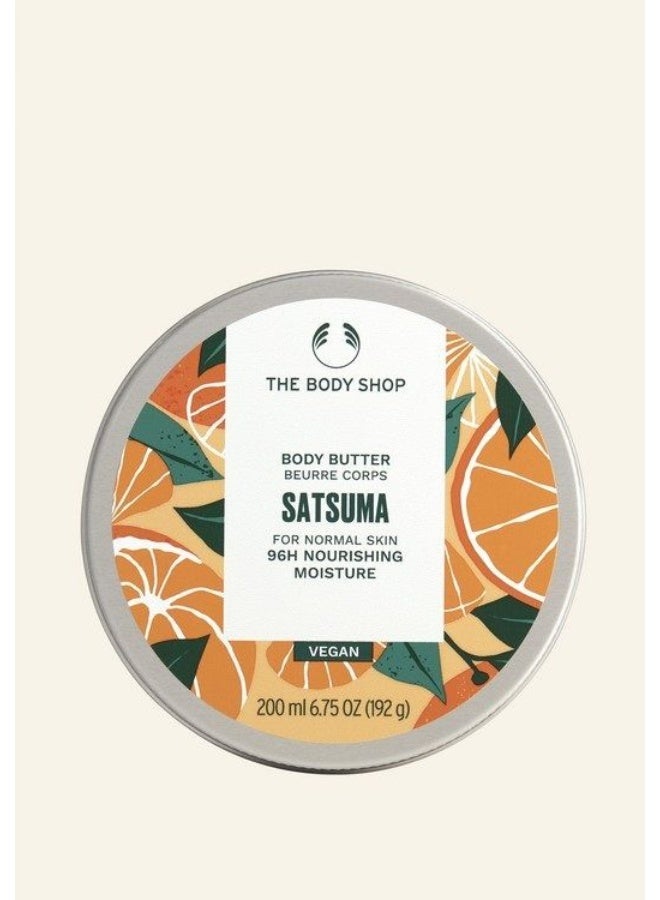THE BODY SHOP Satsuma Body Butter – Nourishing & Zesty | Perfect for Normal Skin | 96hr Moisture | Soft, Smooth & Naturally Glowing Skin | Satsuma Oil, Community Fair Trade Shea Butter & Sesame Seed Oil, 200 ml - Image 1