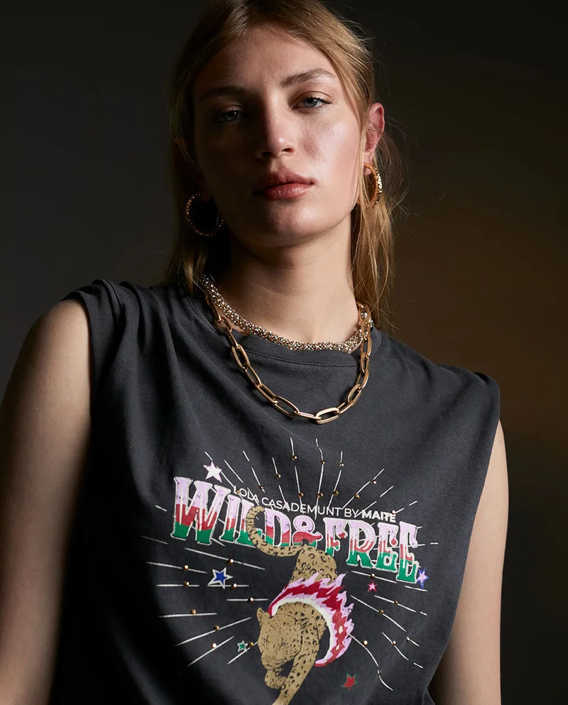 Lola Casademunt Distressed tiger T-shirt