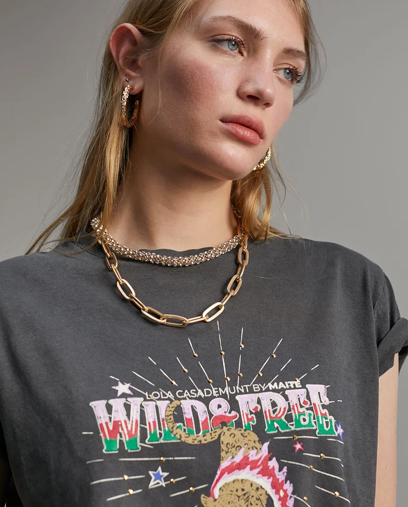 Lola Casademunt Distressed tiger T-shirt