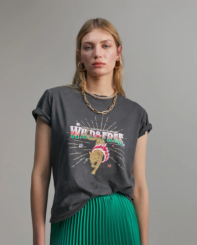 Lola Casademunt Distressed tiger T-shirt
