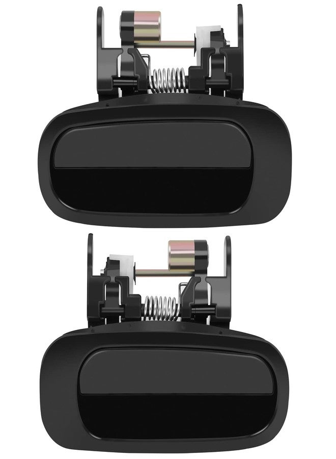 LUJUNTEC Exterior Door Handles Rear Driver Passenger Side Replacement for 1998-2002 For Toyota Corolla Black(2pcs) - Image 1