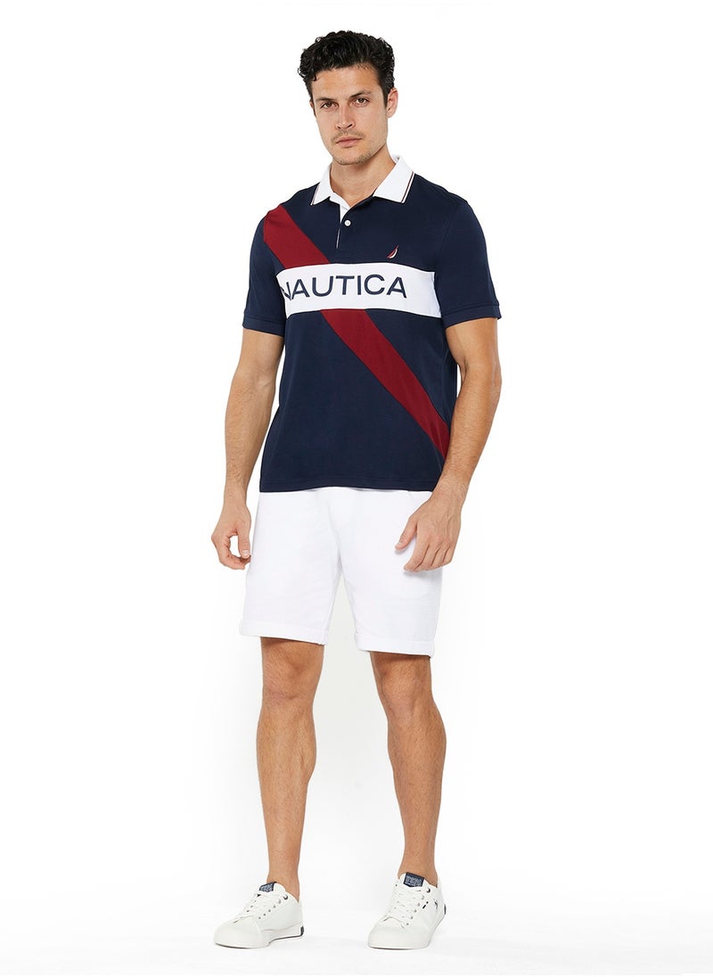 NAUTICA Contrast Striped Relaxed Dry-fit Polo Shirt  - Image 4