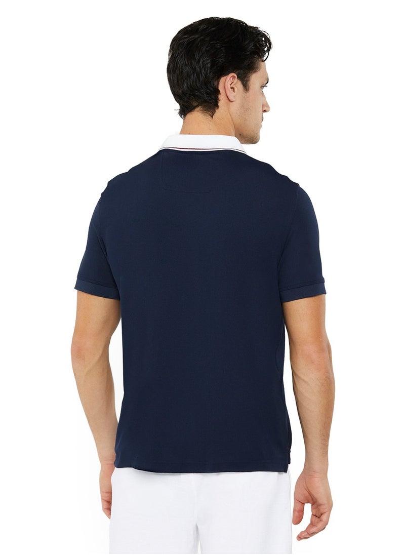 NAUTICA Contrast Striped Relaxed Dry-fit Polo Shirt  - Image 3