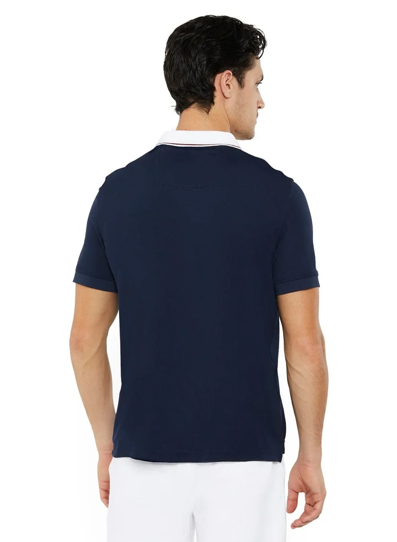 NAUTICA  Contrast Striped Relaxed Dry-fit Polo Shirt for Men | Best Price UAE
