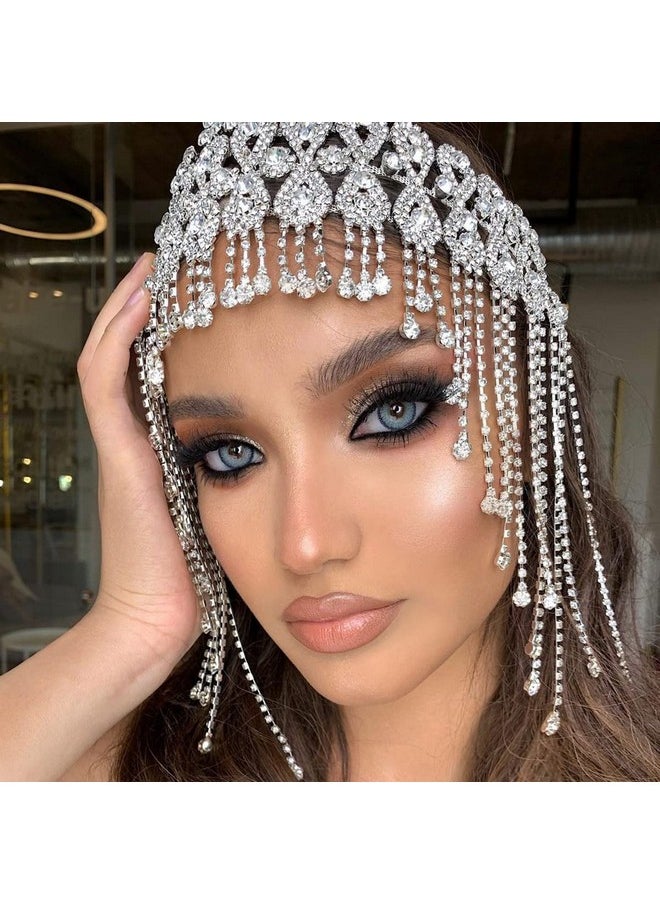 STONEFANS STONEFANS 1920s Gatsby Flapper Headband (Silver3, Free)  - Image 2