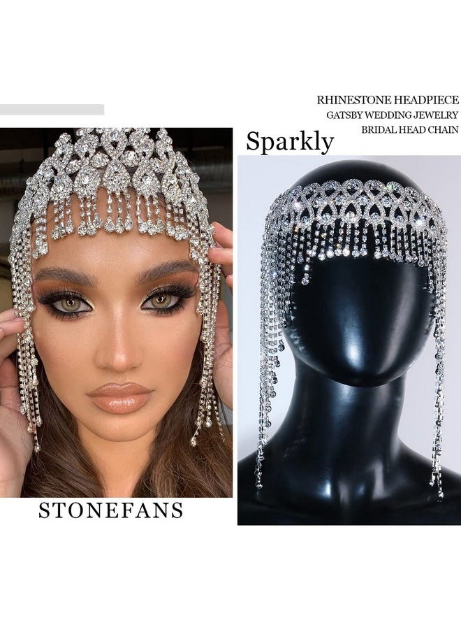 STONEFANS STONEFANS 1920s Gatsby Flapper Headband (Silver3, Free)  - Image 4